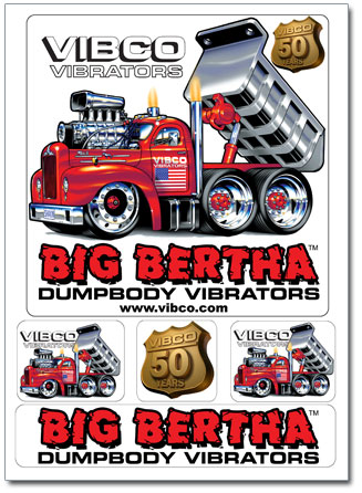 Vibco Big Bertha Sticker Set